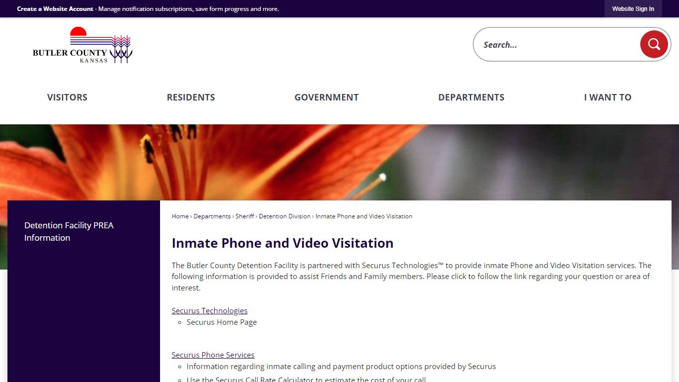 Inmate Phone and Video Visitation | Butler County, KS - Official Website